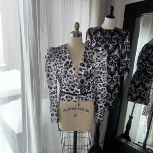 🖤🔥 RARE Thomas Wylde B&W Leopard Tuxedo Jacket | Detachable Tail | Size 6 🤘✨